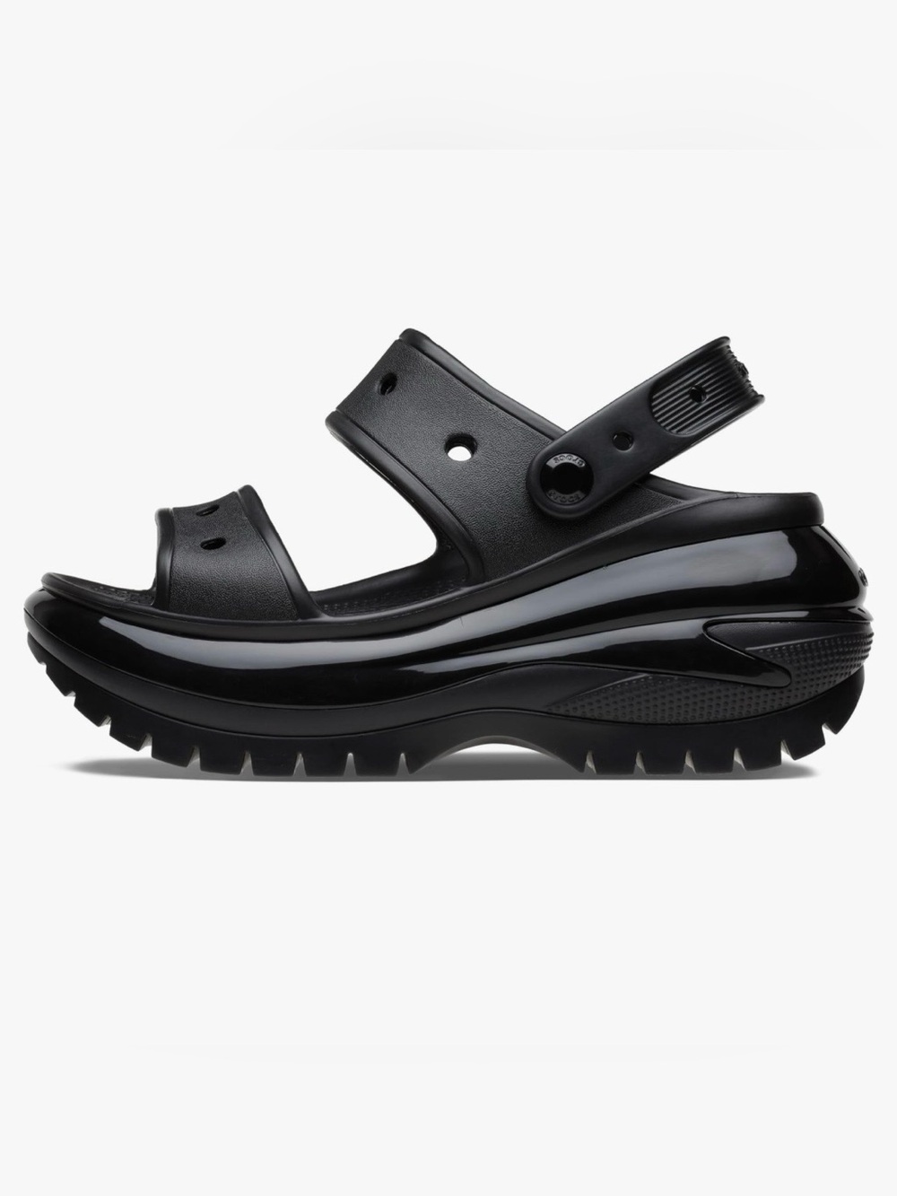 CROCS Black Crush Platform Sandal Shoes